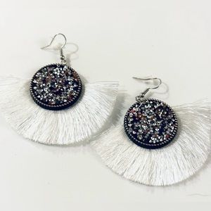 $15 Chunky Glitter Tassel Earrings / Multiple Colors to Choose from